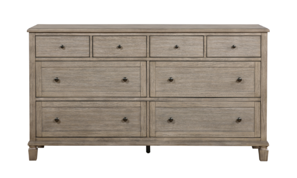 Ensemble de meubles de chambre à coucher en chêne massif - Chêne gris