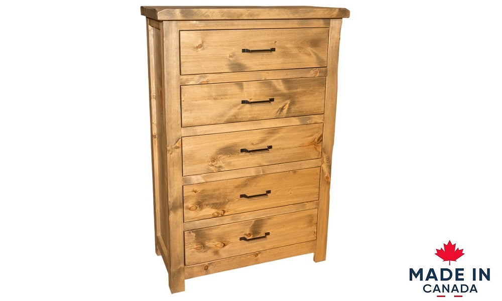 Solid Wood Bedroom Set - 5 Drawer Chest