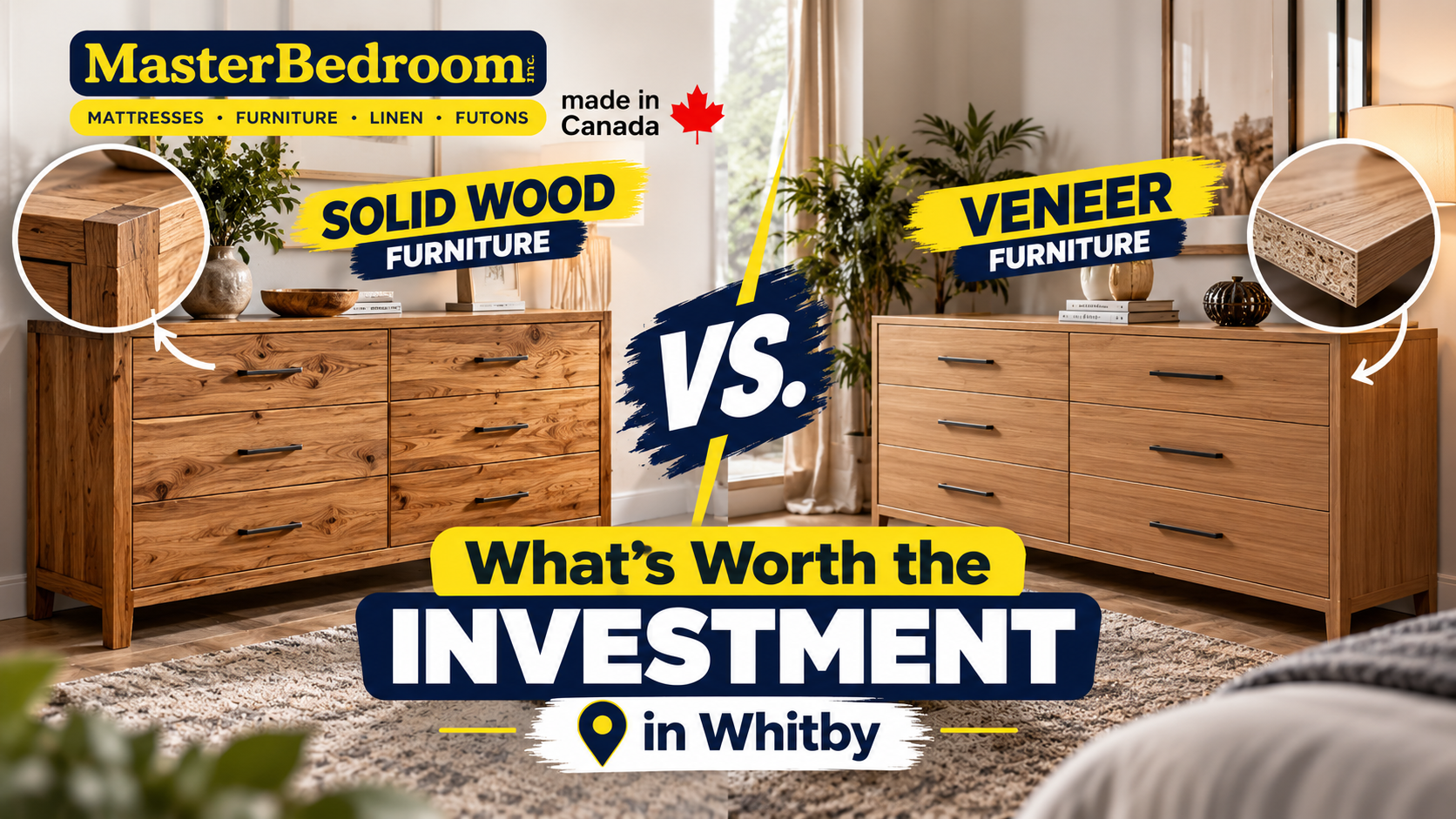 Solid Wood vs. Veneer Furniture: What's Worth the Investment in Whitby