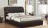 Platform Bed with Bonded Leather  - Espresso