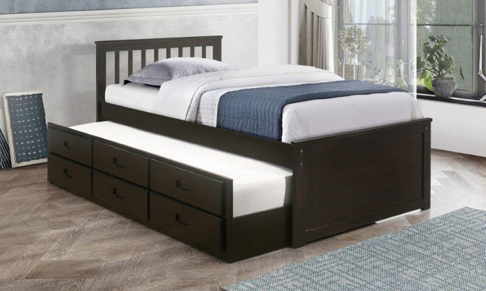 Platform Bed with Trundle - Espresso