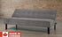 Fabric Sofa Bed with Black Legs - Slate (Made in Canada)