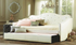 Day Bed with Crystal and Twin Trundle - White