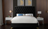 Platform Bed with Velvet Fabric and Gold & Chrome Legs - Black