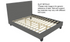 Platform Bed with Button-Tufted Velvet Fabric Wing and 4 Drawers - Grey