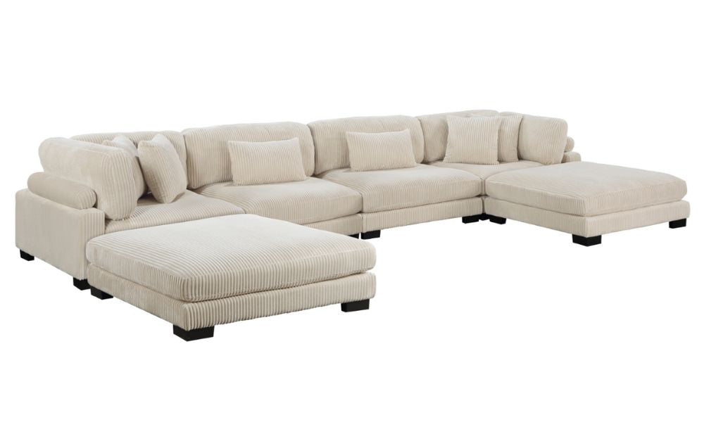 6-Piece Modular Sectional with Ottoman