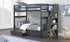 Bunk Bed - Twin over Twin with Staircase, Trundle or 2 Drawers Solid Wood - Grey