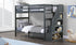 Bunk Bed - Twin over Twin with Staircase, Trundle or 2 Drawers Solid Wood - Grey