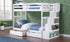 Bunk Bed - Twin over Twin with Staircase, Trundle or 2 Drawers Solid Wood - White