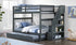 Bunk Bed - Double over Double with Staircase, Trundle or 2 Drawers Solid Wood - Grey