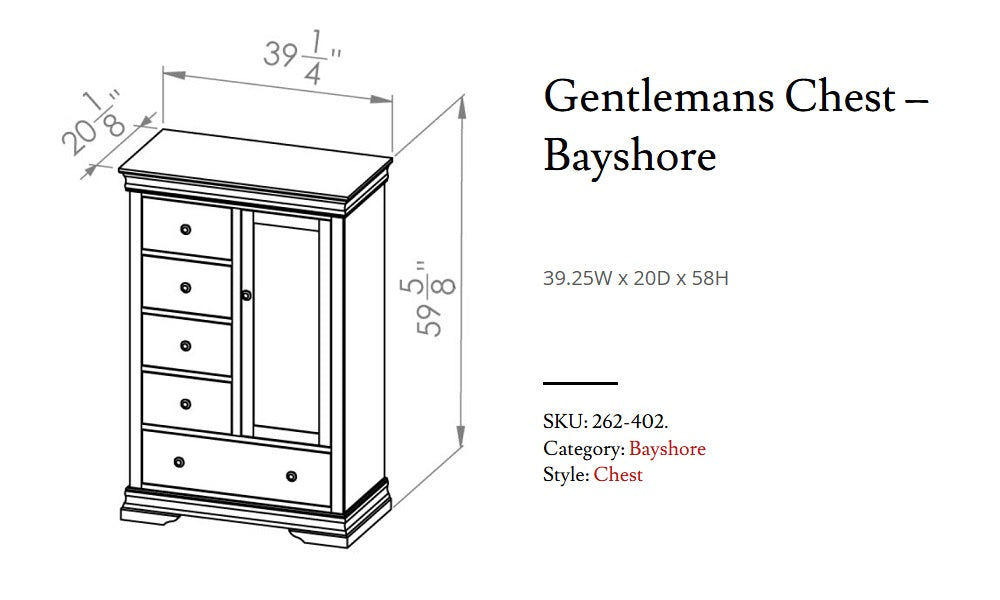 Mobilier de chambre à coucher en érable massif, fabrication canadienne - Chocolat Bayshore