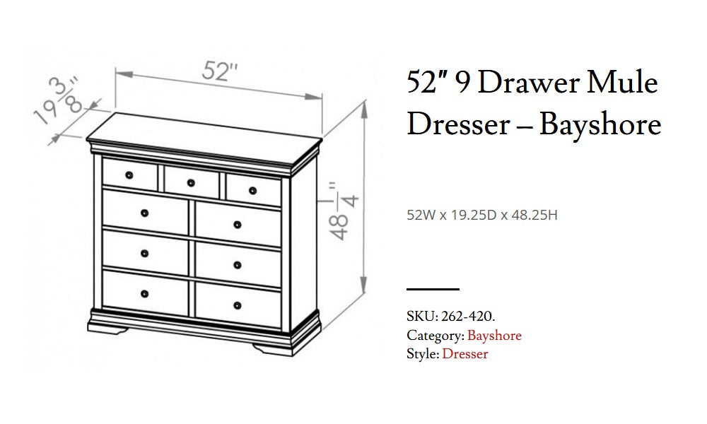 Mobilier de chambre à coucher en érable massif, fabrication canadienne - Chocolat Bayshore