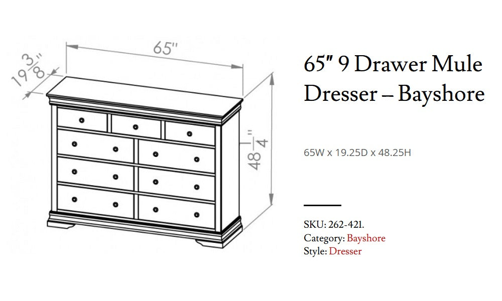 Mobilier de chambre à coucher en érable massif, fabrication canadienne - Chocolat Bayshore