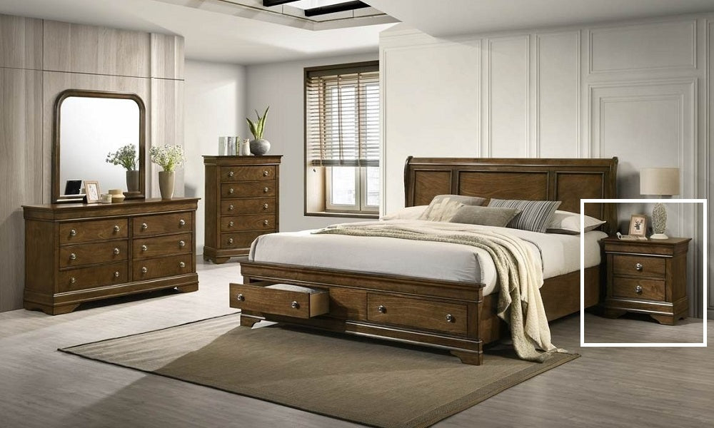 Ensemble de meubles de chambre à coucher en bois de chêne massif - Chêne naturel