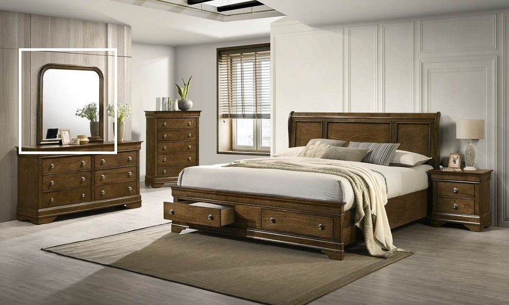 Ensemble de meubles de chambre à coucher en bois de chêne massif - Chêne naturel