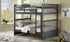 Bunk Bed - Double over Double Mission Style with or without Drawers Solid Wood - Grey