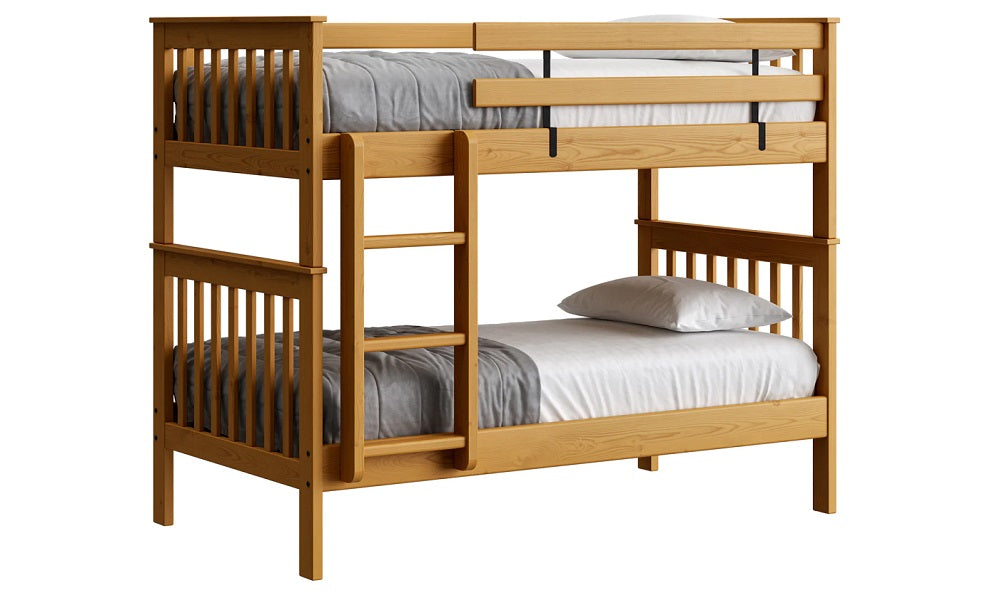 Canadian Made Solid Wood Bunk Bed - Twin over Twin - Classic | Brindle | Cloud | Espresso | Graphite | Storm