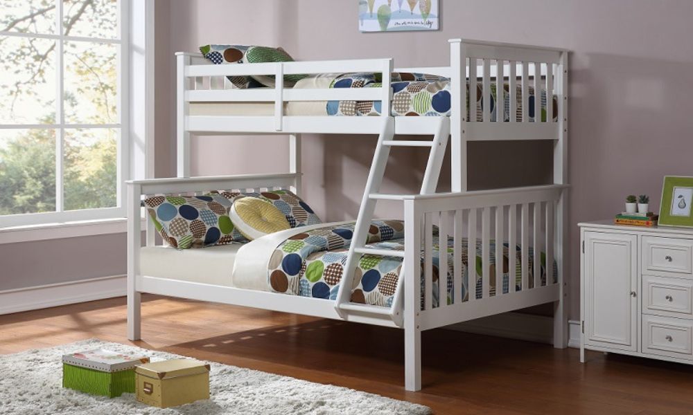 Bunk Bed - Twin over Double Solid Wood - White | Grey | Espresso