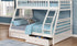 Bunk Bed - Twin over Double with 2 Drawers Solid Wood - White