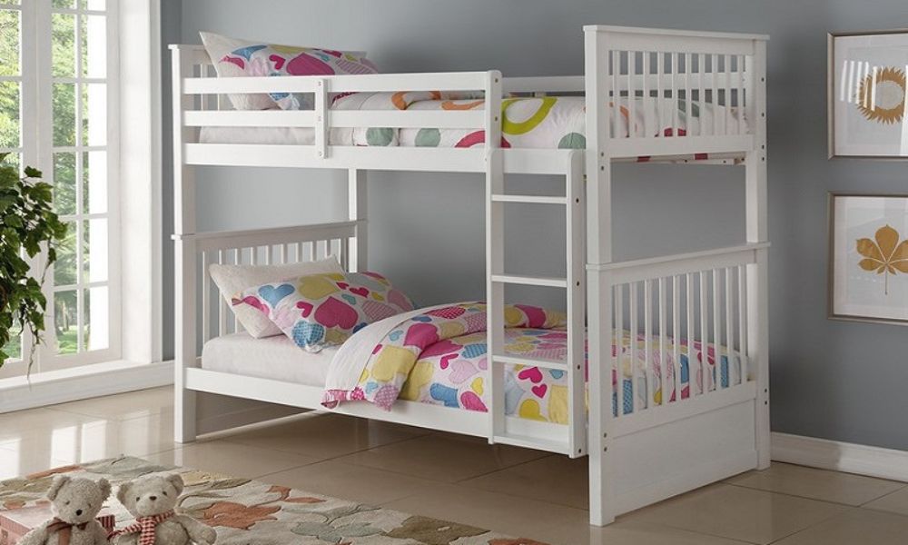 Bunk Bed - Twin over Twin Solid Wood - Grey | White | Espresso | Honey