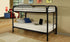 Bunk Bed - Twin over Twin with Metal - Black | White | Grey