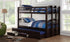 Bunk Bed - Twin over Twin with Trundle and Drawers Solid Wood - Espresso