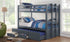 Bunk Bed - Twin over Twin with Trundle and Drawers Solid Wood - Grey