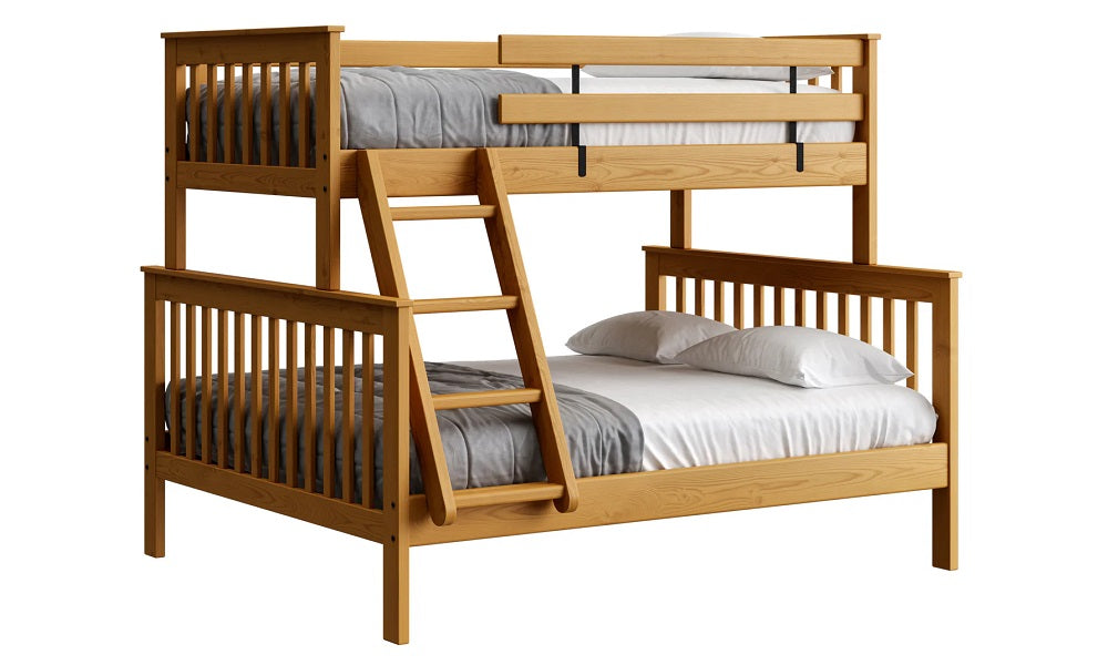 Canadian Made Solid Wood Bunk Bed - Twin XL over Queen - Classic | Brindle | Cloud | Espresso | Graphite | Storm