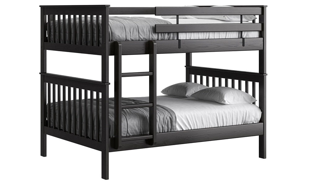 Canadian Made Solid Wood Bunk Bed - Double over Double - Classic | Brindle | Cloud | Espresso | Graphite | Storm