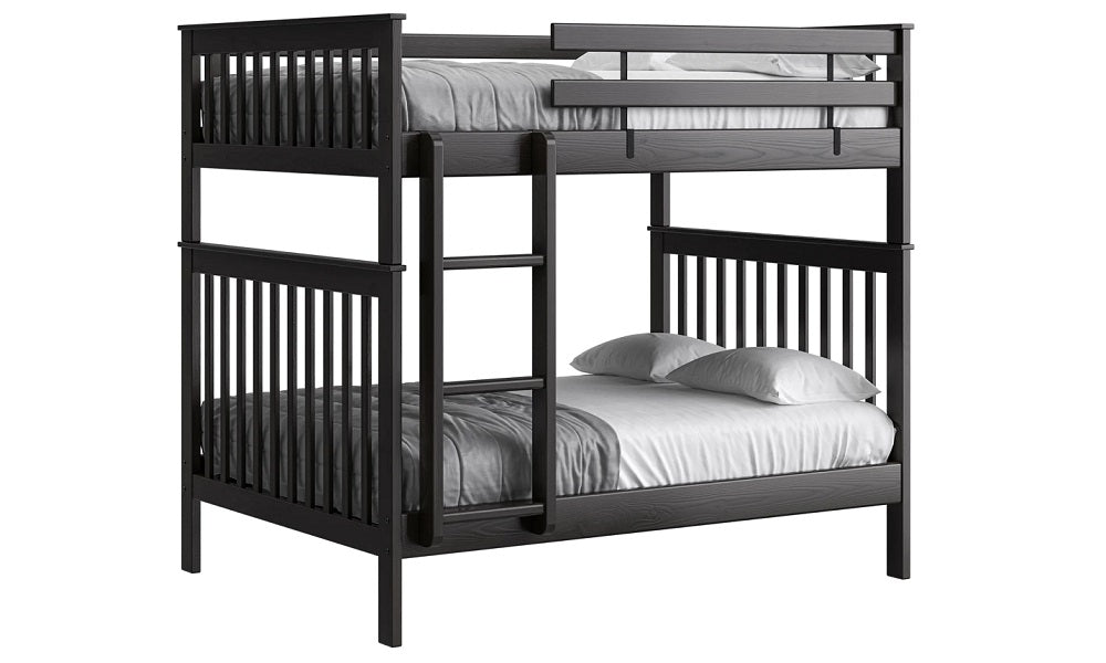 Canadian Made Solid Wood Bunk Bed - Double over Double - Classic | Brindle | Cloud | Espresso | Graphite | Storm