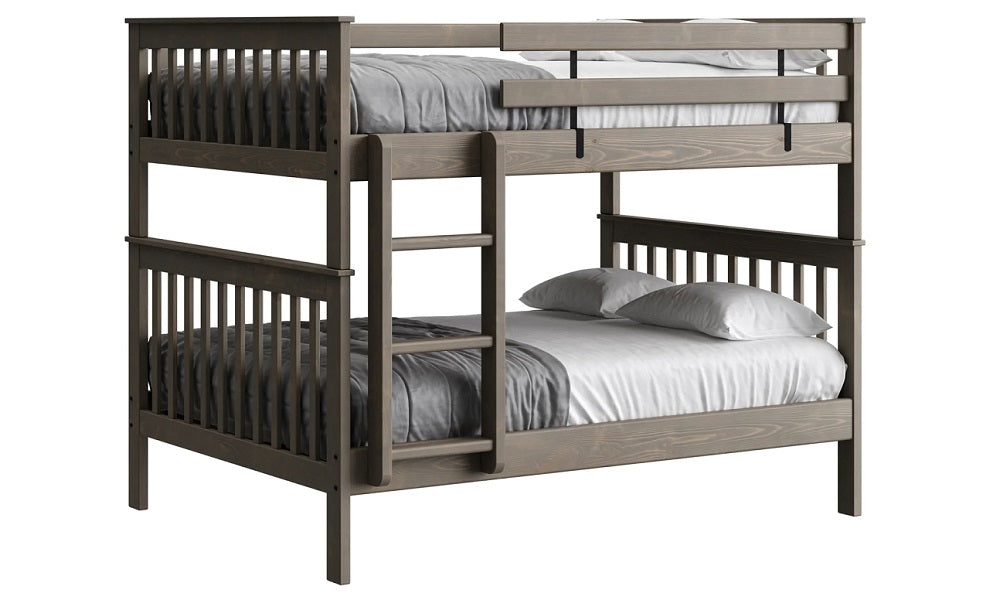 Canadian Made Solid Wood Bunk Bed - Double over Double - Classic | Brindle | Cloud | Espresso | Graphite | Storm