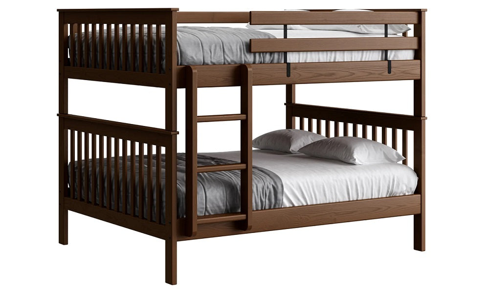 Canadian Made Solid Wood Bunk Bed - Queen over Queen - Classic | Brindle | Cloud | Espresso | Graphite | Storm