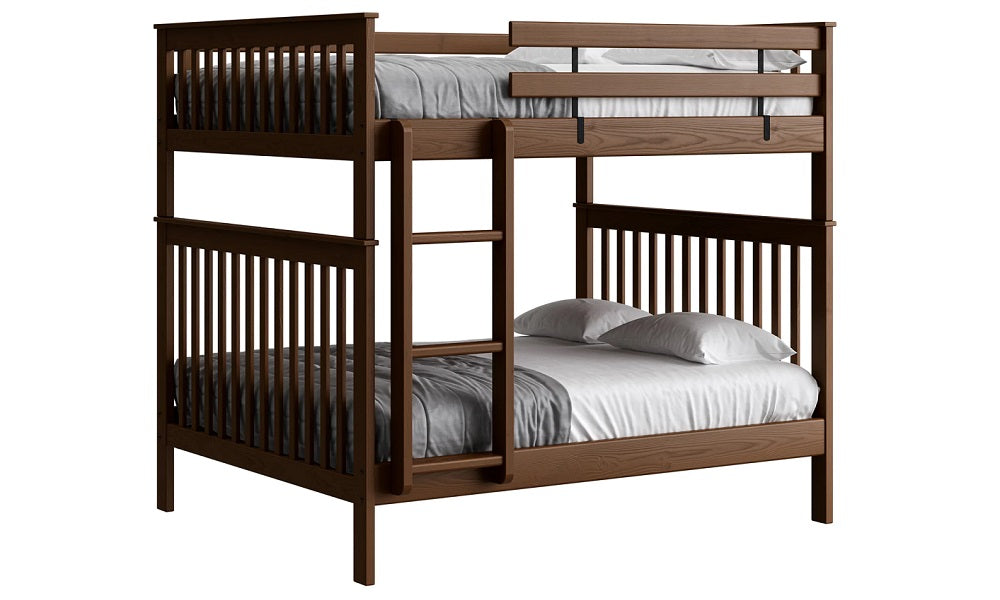 Canadian Made Solid Wood Bunk Bed - Queen over Queen - Classic | Brindle | Cloud | Espresso | Graphite | Storm