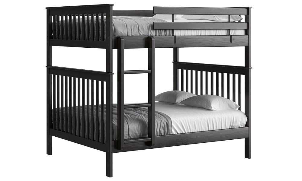 Canadian Made Solid Wood Bunk Bed - Queen over Queen - Classic | Brindle | Cloud | Espresso | Graphite | Storm