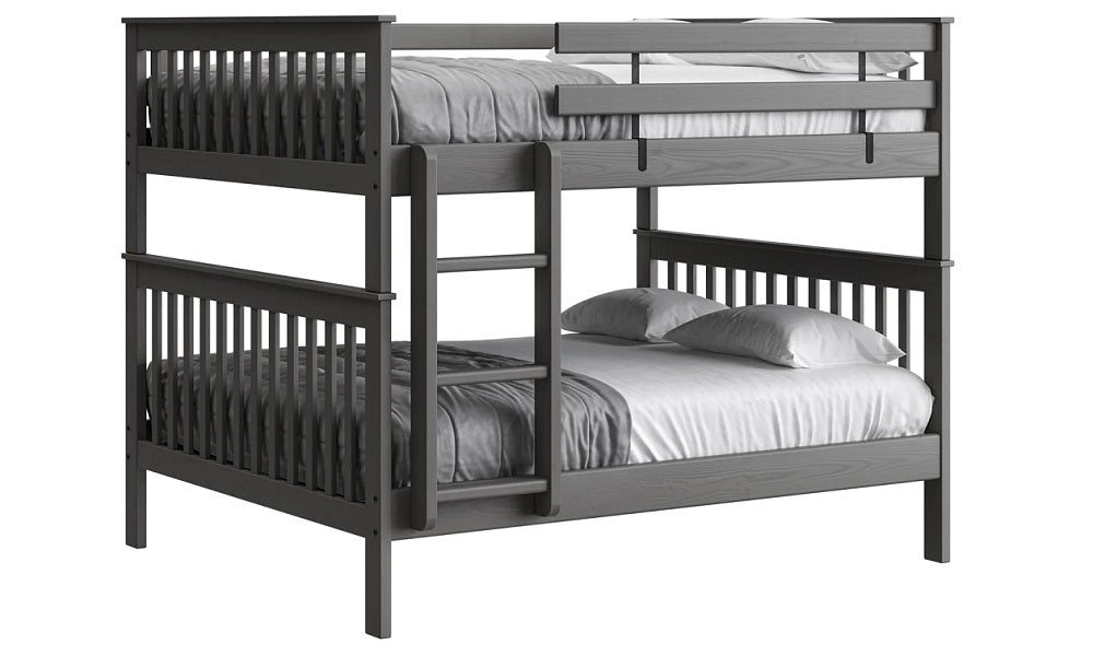 Canadian Made Solid Wood Bunk Bed - Queen over Queen - Classic | Brindle | Cloud | Espresso | Graphite | Storm