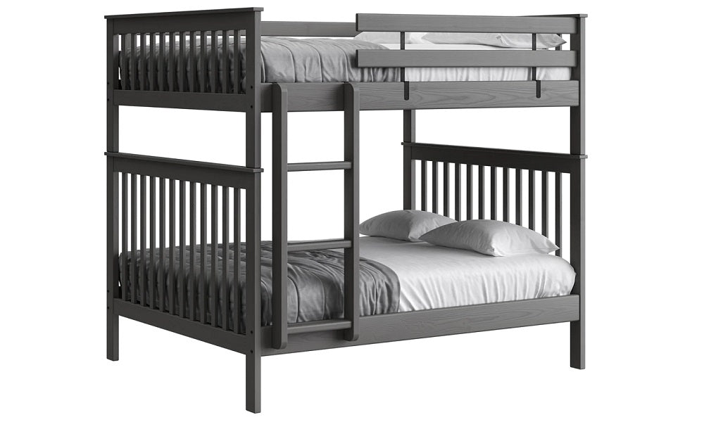 Canadian Made Solid Wood Bunk Bed - Queen over Queen - Classic | Brindle | Cloud | Espresso | Graphite | Storm