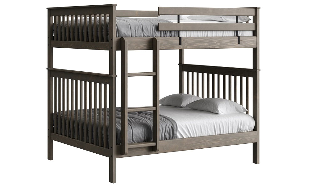 Canadian Made Solid Wood Bunk Bed - Queen over Queen - Classic | Brindle | Cloud | Espresso | Graphite | Storm