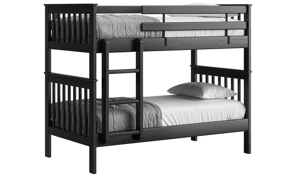 Canadian Made Solid Wood Bunk Bed - Twin over Twin - Classic | Brindle | Cloud | Espresso | Graphite | Storm