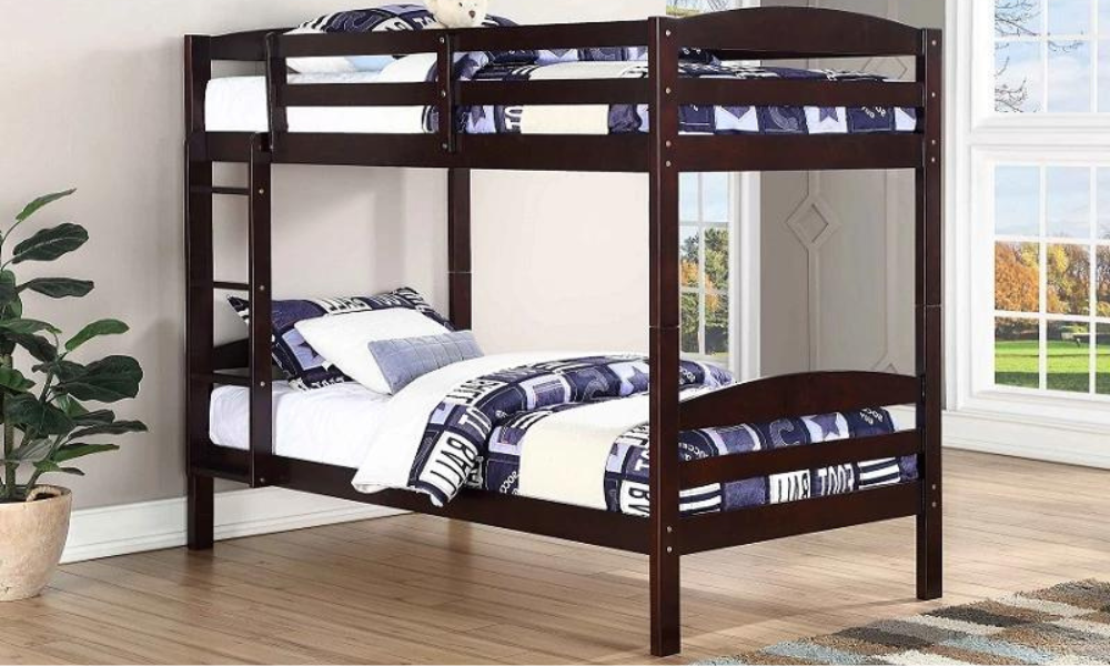 Bunk Bed - Twin over Twin Solid Wood - Espresso 