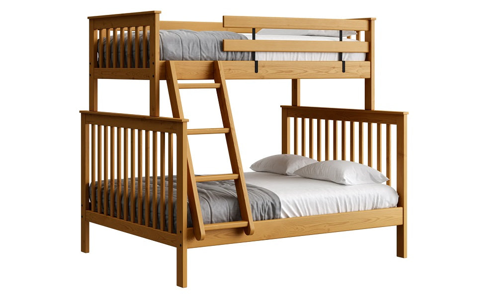 Canadian Made Solid Wood Bunk Bed - Twin XL over Queen - Classic | Brindle | Cloud | Espresso | Graphite | Storm