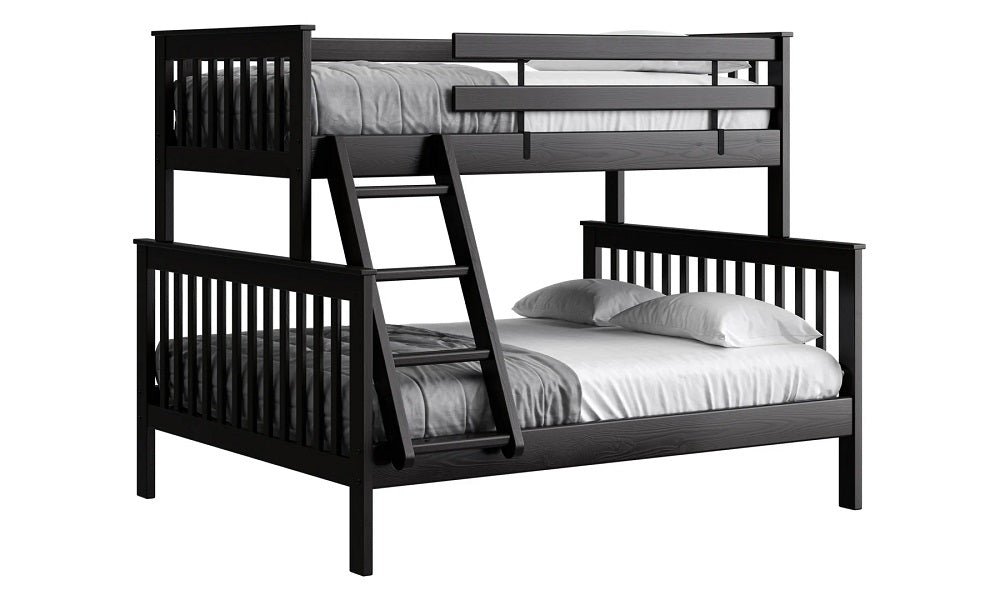Canadian Made Solid Wood Bunk Bed - Twin XL over Queen - Classic | Brindle | Cloud | Espresso | Graphite | Storm