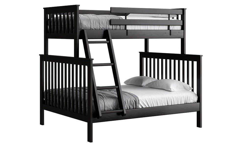 Canadian Made Solid Wood Bunk Bed - Twin XL over Queen - Classic | Brindle | Cloud | Espresso | Graphite | Storm