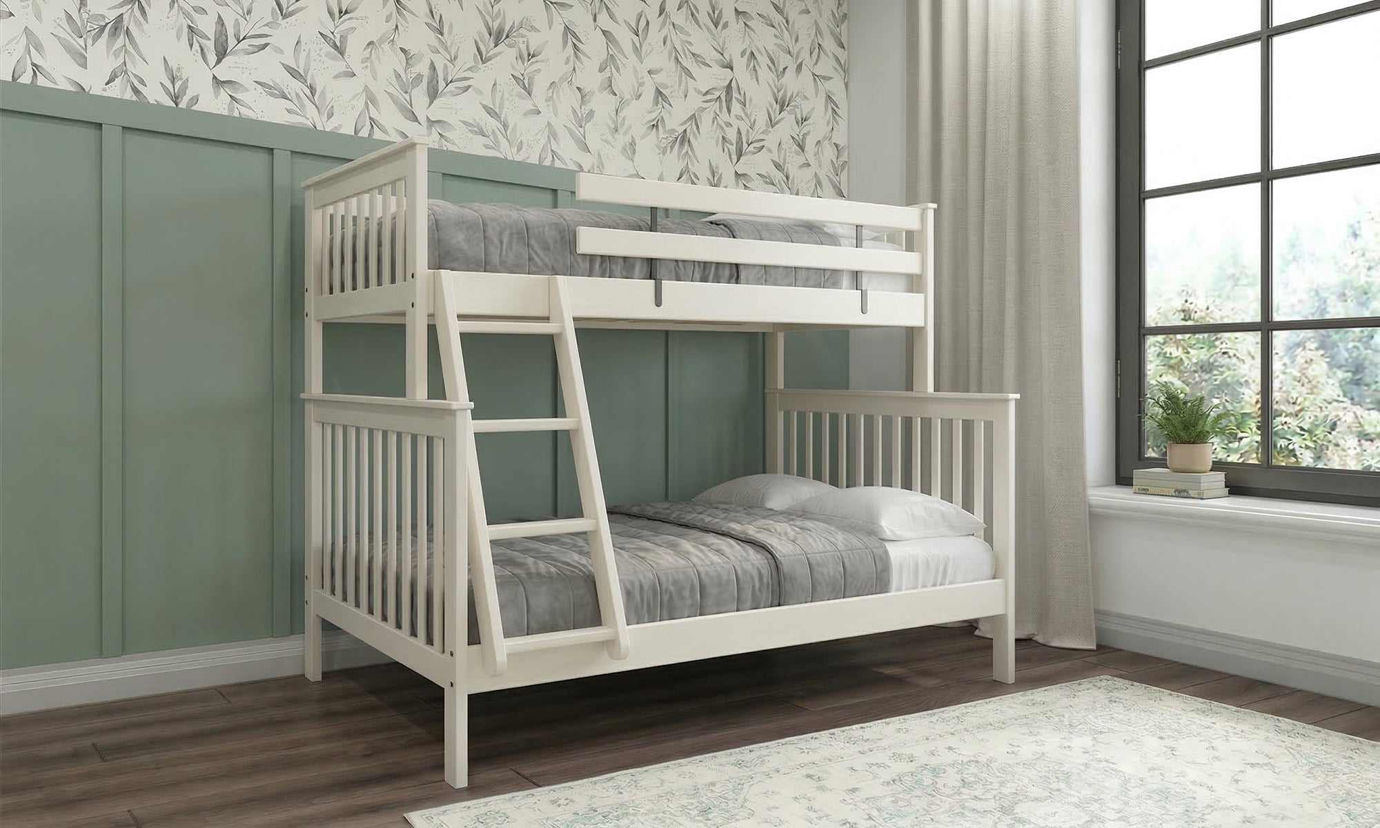 Canadian Made Solid Wood Bunk Bed - Twin over Double - Classic | Brindle | Cloud | Espresso | Graphite | Storm