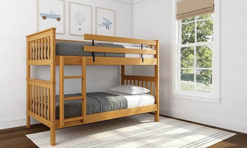 Canadian Made Solid Wood Bunk Bed - Twin over Twin - Classic | Brindle | Cloud | Espresso | Graphite | Storm
