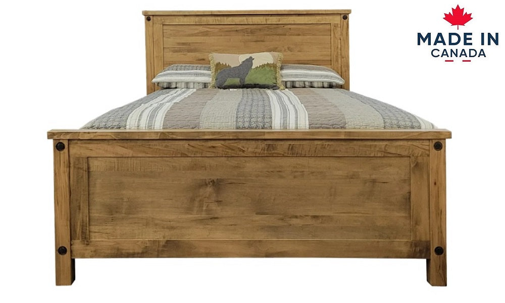 Solid Wood Canadian-Made Bedroom Furniture and Bed - Golden Oak Cherry