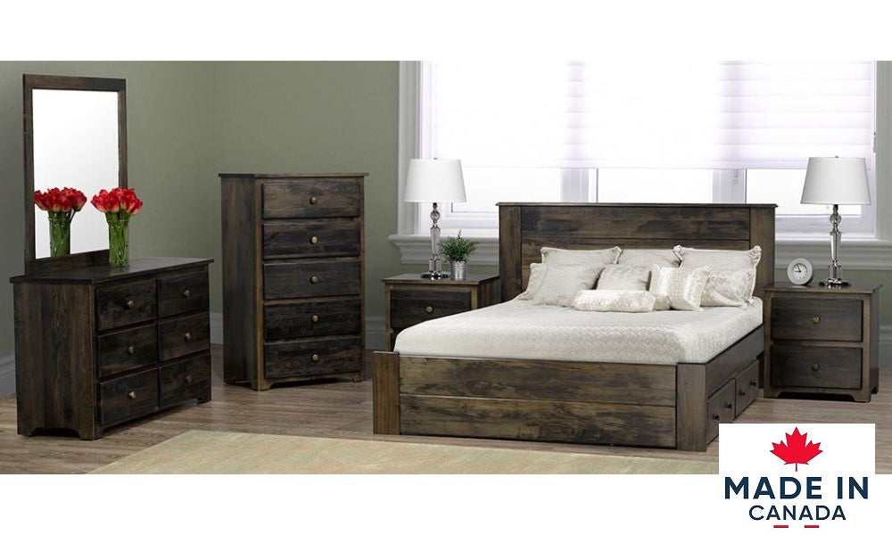 Solid Wood Maple Canadian-Made Bedroom Furniture - Classic Ebony