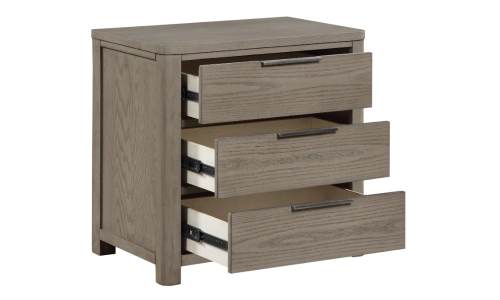 Ensemble de meubles de chambre à coucher en chêne massif - Noyer