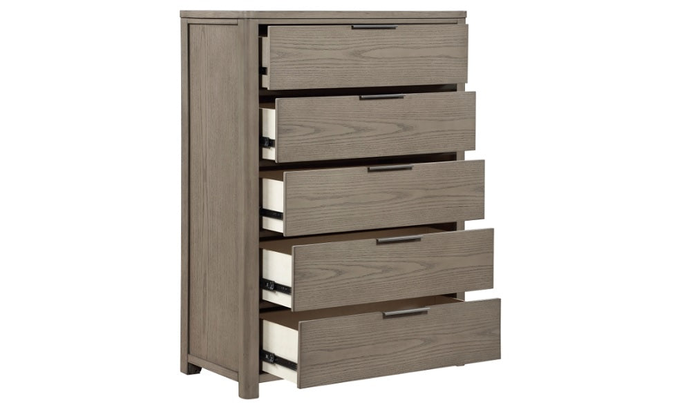 Ensemble de meubles de chambre à coucher en chêne massif - Noyer