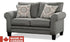 Fabric Love Seat with Pull-Out Bed - Steel Grey (Made In Canada)