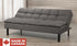 Fabric Sofa Bed with Black Legs - Charcoal (Made in Canada)